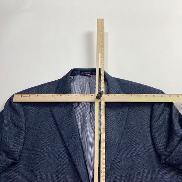 Tommy Hilfiger XL Men's 100% Wool Two Button Blazer Sport Suit Coat Blue - Picture 4 of 15